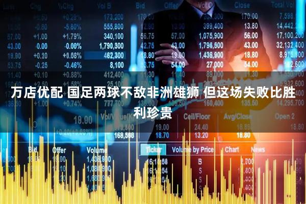 万店优配 国足两球不敌非洲雄狮 但这场失败比胜利珍贵